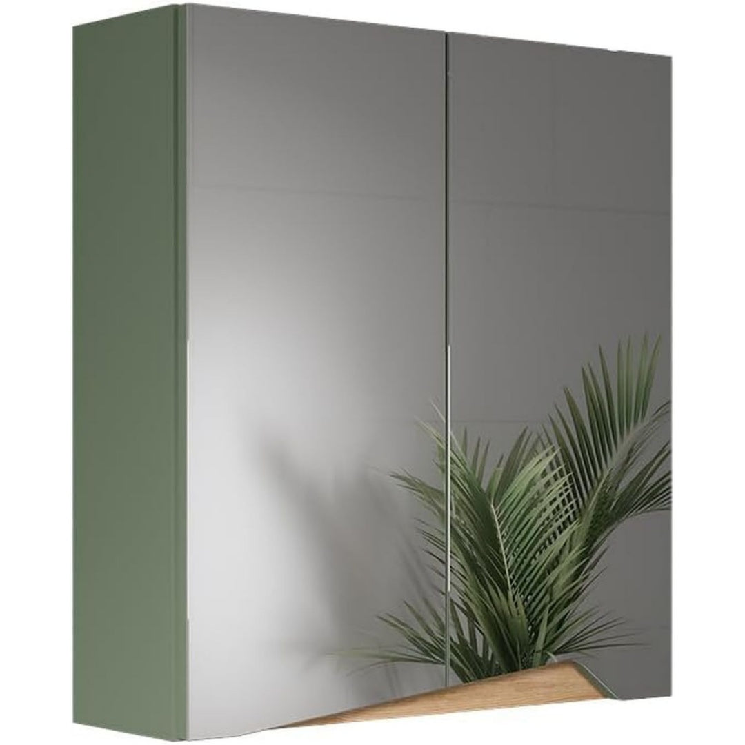 Armadio con vano contenitore verde