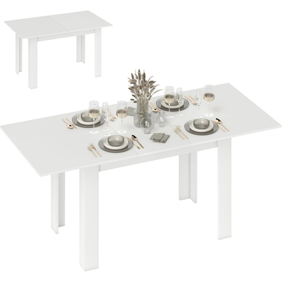 Tavolo Tavolo da Pranzo Allungabile per 6-8 Persone, Bianco