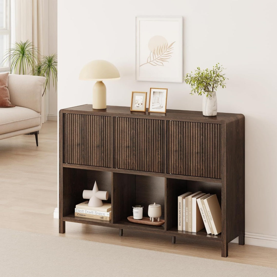 Credenze e buffet con vano contenitore noce 77x110x30 cm