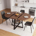 Tavolo Tavolo da pranzo rotondo allungabile, 108-148 cm, con spazio