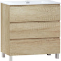 Set arredo bagno con cassetti natura