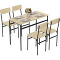 Tavolo Set Tavolo e Sedie Sala da Pranzo 5 Pezzi Salvaspazio Nero Legno