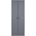 Armadio Generico Armadio da Giardino Grigio 65x45x172 cm in Rattan PP,Mobili,Armadi 65x45x172 cm
